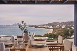 Nest with your friends and family under the pergola's sweet shade and enjoy your favorite meal of the day to the view of the Mediterranean's magical landscape.