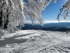 Snow-covered Crète Route – near the chalet Le Renard (2)