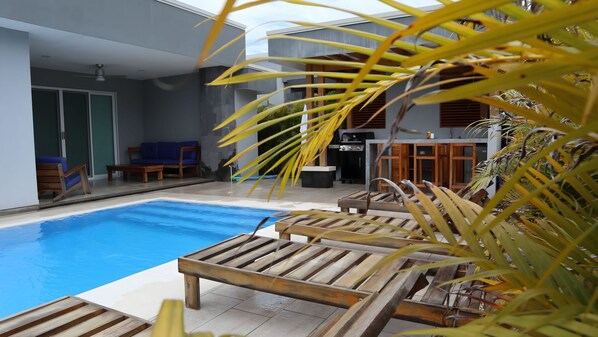 Pool Side Lounging. Private Pool