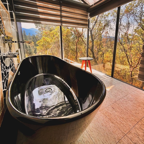 Indoor spa tub