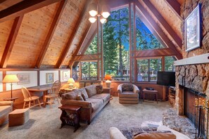 LIVING ROOM - HIGH VAULTED CEILINGS