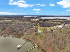 Expansive aerial view showcasing the beauty of Lake Tawakoni and its surrounding