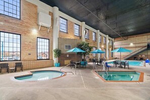 Too cold to go outside?  It's never too cold at the pool!  Our year round pool in the building is the perfect place to relax and pretend you are somewhere tropical.