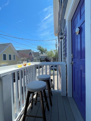 Great spot to enjoy your AM coffee or watch the daily parade of Tea Dance goers