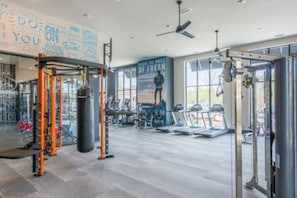 A gym that fun to workout in. Access for all guests.