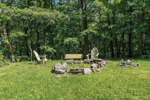 The fire pit is a great spot to enjoy the solitude of a calm evening. 