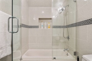 Tub and shower.