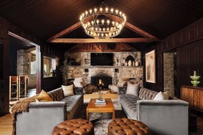 Fire place on and time to relax...