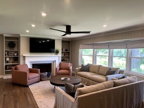 Living room with a Smart TV.