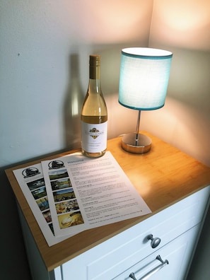All guests are treated to a complimentary bottle of wine!