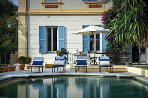 From far side of pool