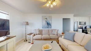 Living Room with Queen Size Sleeper sofa