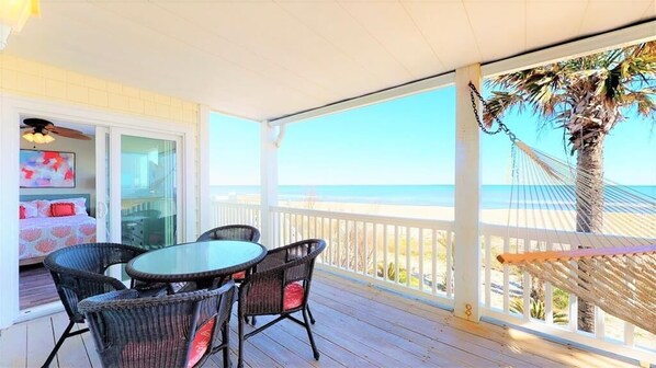 Seating on the Deck and a Hammock