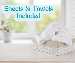 Sheets & Towels Included