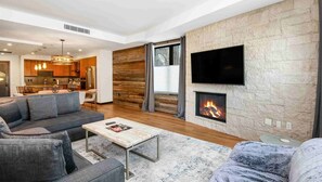 Living room and dining area view
