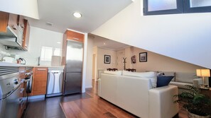 Kitchen or kitchenette,Living room,Dining area