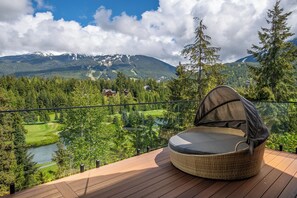 Upper deck with a plush day bed to relax and soak in the views. 