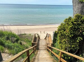 Stairs to private beach