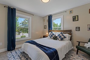 Cozy bedroom with plush beddings