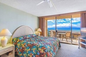 Sleep comfortable with King size bed, central AC, TV with cable, and ceiling fan.