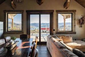 gorgeous view of Blue Mesa Reservoir from the main living area