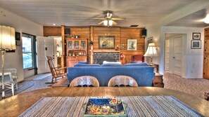 McRae House Living Area With Gas Fireplace - McRae House living area with gas fireplace.