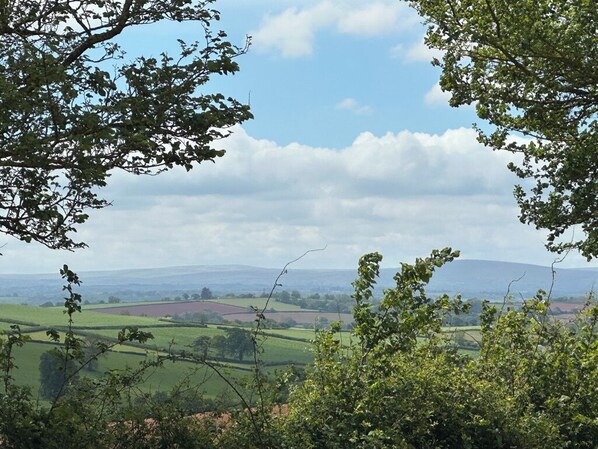 View over rolling hills