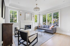 Additional living room means the kids can unwind in the tv room. 