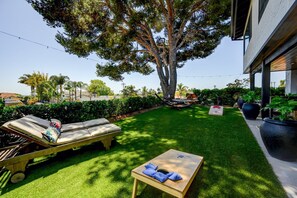 Whether taking some zen time by the fish pond, taking a dip in the pool, sitting by the bar with fire pit or playing corn hole, there is something for everyone