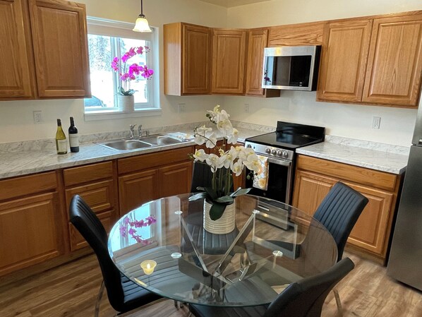 A newly built homey space that encapsulates comfort.