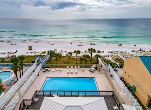 Beach view from Clubhouse, drone image