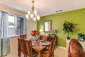 Dining Area | Dishware & Flatware Provided | 1st Floor
