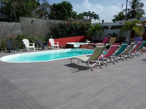 Vue sur piscine
