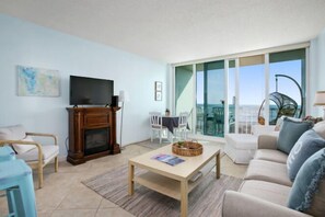 Unwind after a long day at the beach and watch a movie or catch up on your favorite tv show. Streaming and cable available.  Enjoy the view!
