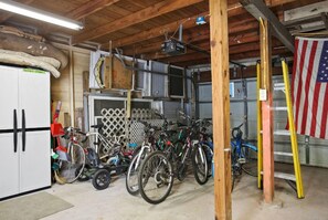Check out the bikes!   Hop on for a fab island adventure.  You are only a short distance to the Seawall, and bikes are allowed. The Seawall runs 10 miles.