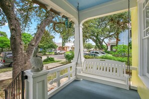 Relax and unwind on the front porch swing, under the big oak tree. So much fun to be had here at The Sunrise Inn!