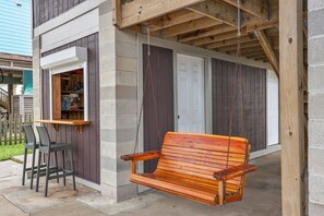 Swing and outdoor bar area