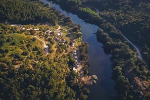 overview of our whole site next to the river Mondego. It is very private