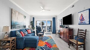 Colorful and chic living room