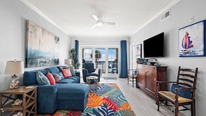 Colorful and chic living room