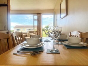 Dining Area | Westernside Farm Chalet, Horton, near Swansea