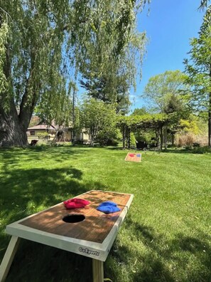 Plenty of games provided including brand new cornhole boards, badminton, etc.
