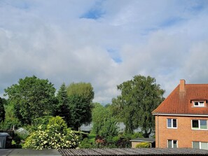 Blick auf den Frankenteich vom Wohnzimmer