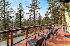 Upper deck overlooking beautiful Lake Tahoe