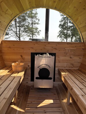 6 Person Barrel Wood Burning Saunas