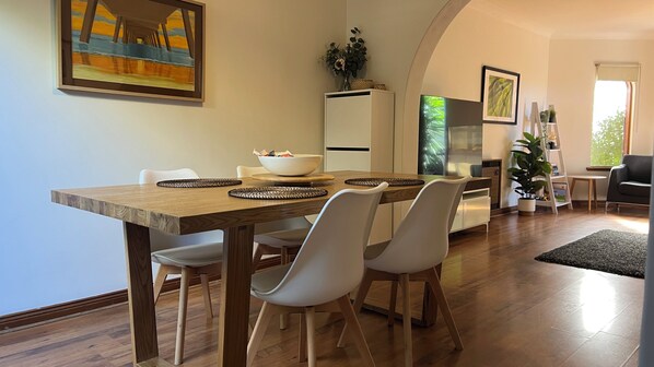 Dining and living area