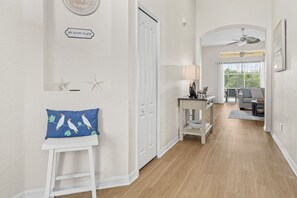 front entrance hallway with storage closet