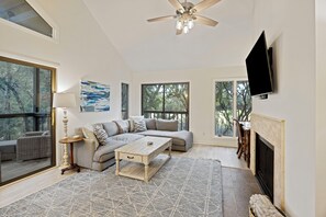 Vaulted ceilings with modern decor