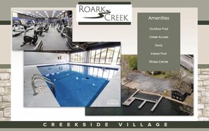 Amenities-Indoor Pool, Outdoor Pool, Play Area, and Fitness Center are Open!