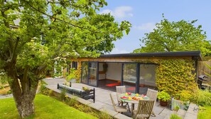 Private yoga studio in the garden at The Timbers, Seaview